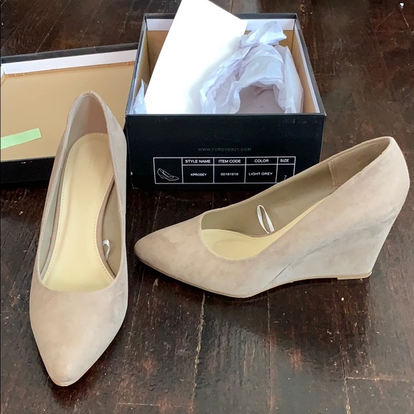 Forever 21 Shoes - Taupe wedges